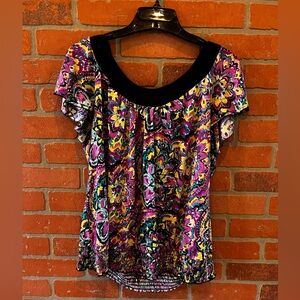 AB Studio Woman’s Blouse - Multicolor- size Large